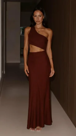 Abia Maxi Dress - Chocolate