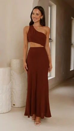 Abia Maxi Dress - Chocolate