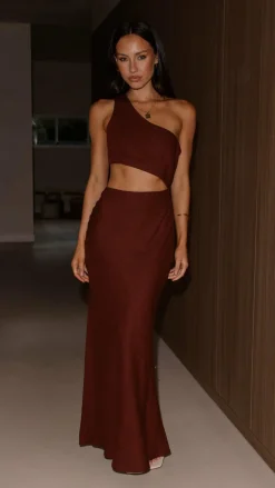 Abia Maxi Dress - Chocolate