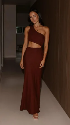 Abia Maxi Dress - Chocolate