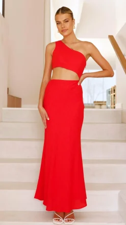 Abia Maxi Dress - Red