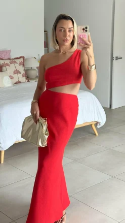 Abia Maxi Dress - Red