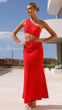 Abia Maxi Dress - Red