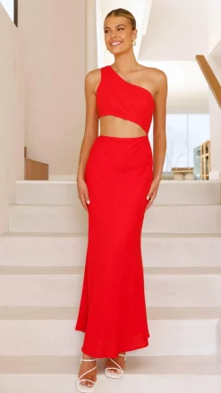 Abia Maxi Dress - Red