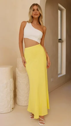 Abia Maxi Dress - White/Yellow