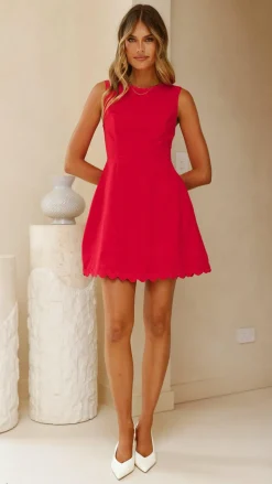 Aceline Mini Dress - Red