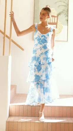 Achelle Maxi Dress - Blue Floral