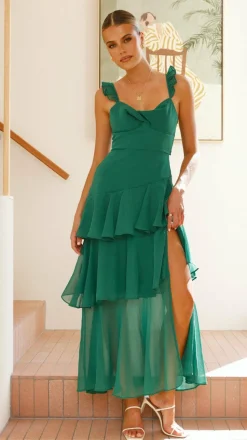 Achelle Maxi Dress - Forest Green
