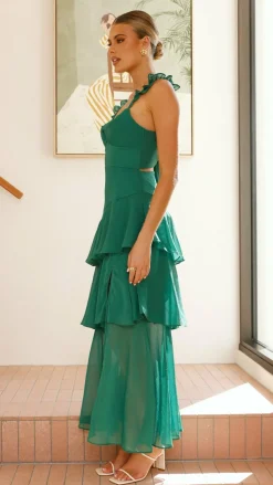 Achelle Maxi Dress - Forest Green