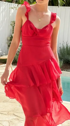 Achelle Maxi Dress - Red