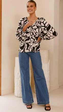 Addison Top - Black/Beige