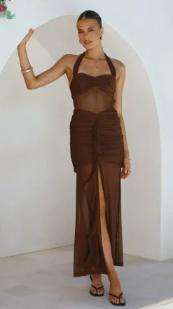 Alani Maxi Dress - Chocolate
