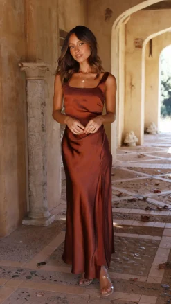Alaria Maxi Dress - Rust