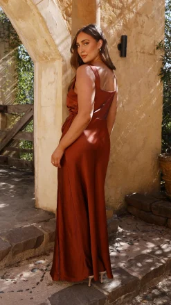 Alaria Maxi Dress - Rust