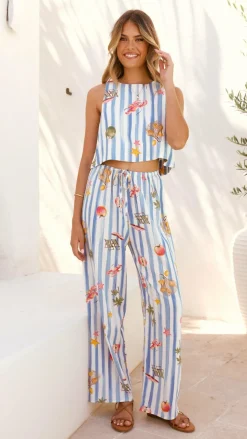 Alejandro Top - Striped Sailor Print