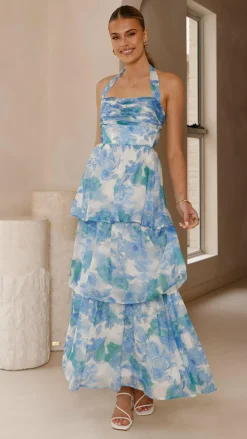 Alice Maxi Dress - Blue Floral