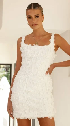 Allegra Mini Dress - White Floral