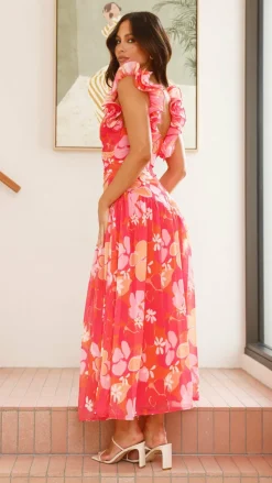 Alma Maxi Dress - Blood Orange