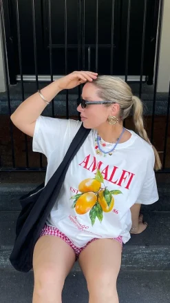 Amalfi Top and Shorts Set - Gingham Mango