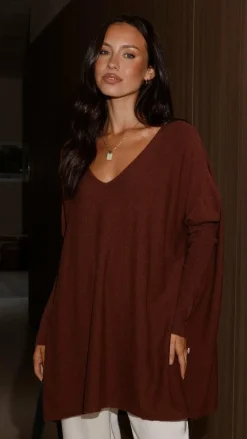 Amalia Knit Top - Chocolate