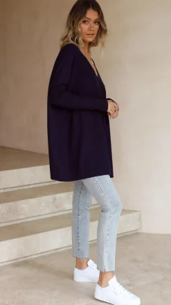 Amalia Knit Top - Navy