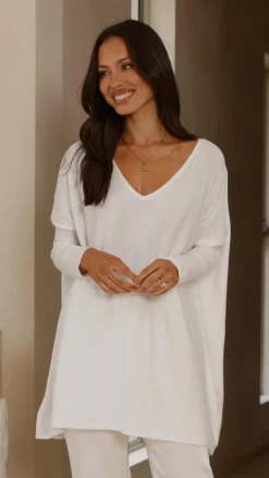 Amalia Knit Top - White