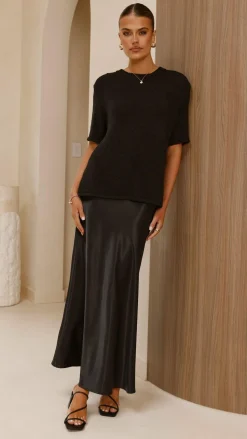 Amara Knit Top - Black