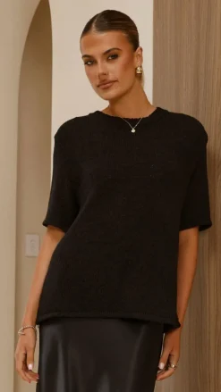 Amara Knit Top - Black