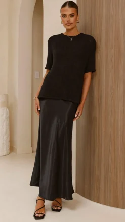 Amara Knit Top - Black