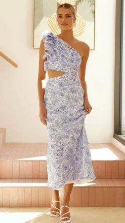 Amina Maxi Dress - Blue Floral