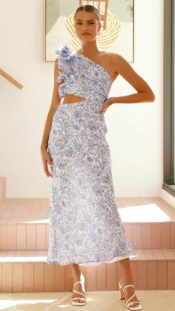 Amina Maxi Dress - Blue Floral