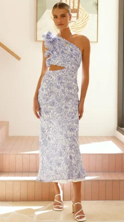 Amina Maxi Dress - Blue Floral