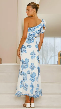 Amina Maxi Dress - Blue Rose