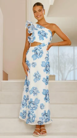 Amina Maxi Dress - Blue Rose