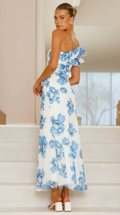Amina Maxi Dress - Blue Rose