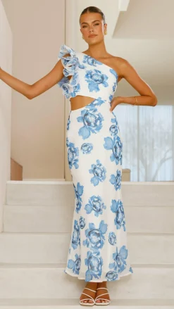 Amina Maxi Dress - Blue Rose
