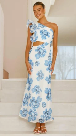 Amina Maxi Dress - Blue Rose