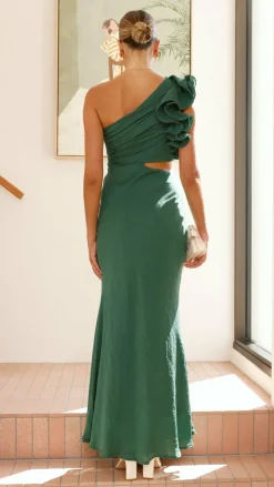 Amina Maxi Dress - Forest Green