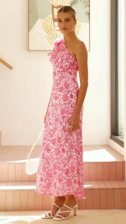 Amina Maxi Dress - Pink Floral