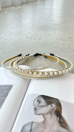 Andrea Headband Set - Pearl