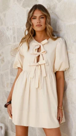 Arana Mini Dress - Beige