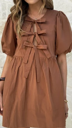 Arana Mini Dress - Chocolate