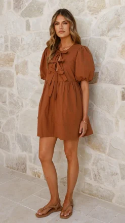 Arana Mini Dress - Chocolate