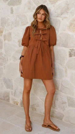 Arana Mini Dress - Chocolate