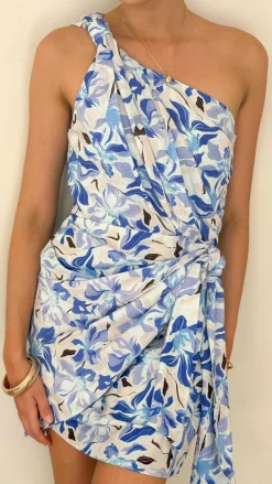 Ariana Mini Dress - Blue/White Print