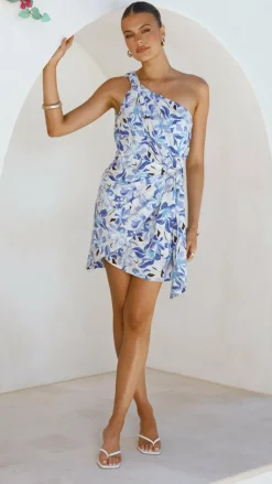 Ariana Mini Dress - Blue/White Print