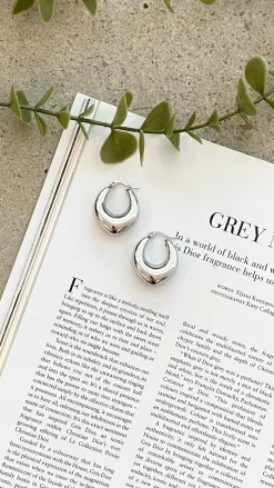 Arya Hoop Earrings - Silver