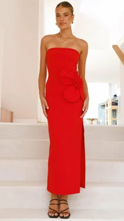 Athena Maxi Dress - Red