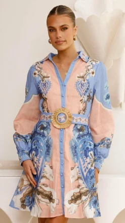 Atiah Mini Dress - Willow Blue