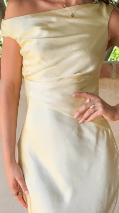 Auria Off Shoulder Maxi Dress - Yellow